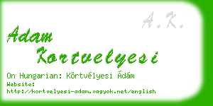 adam kortvelyesi business card